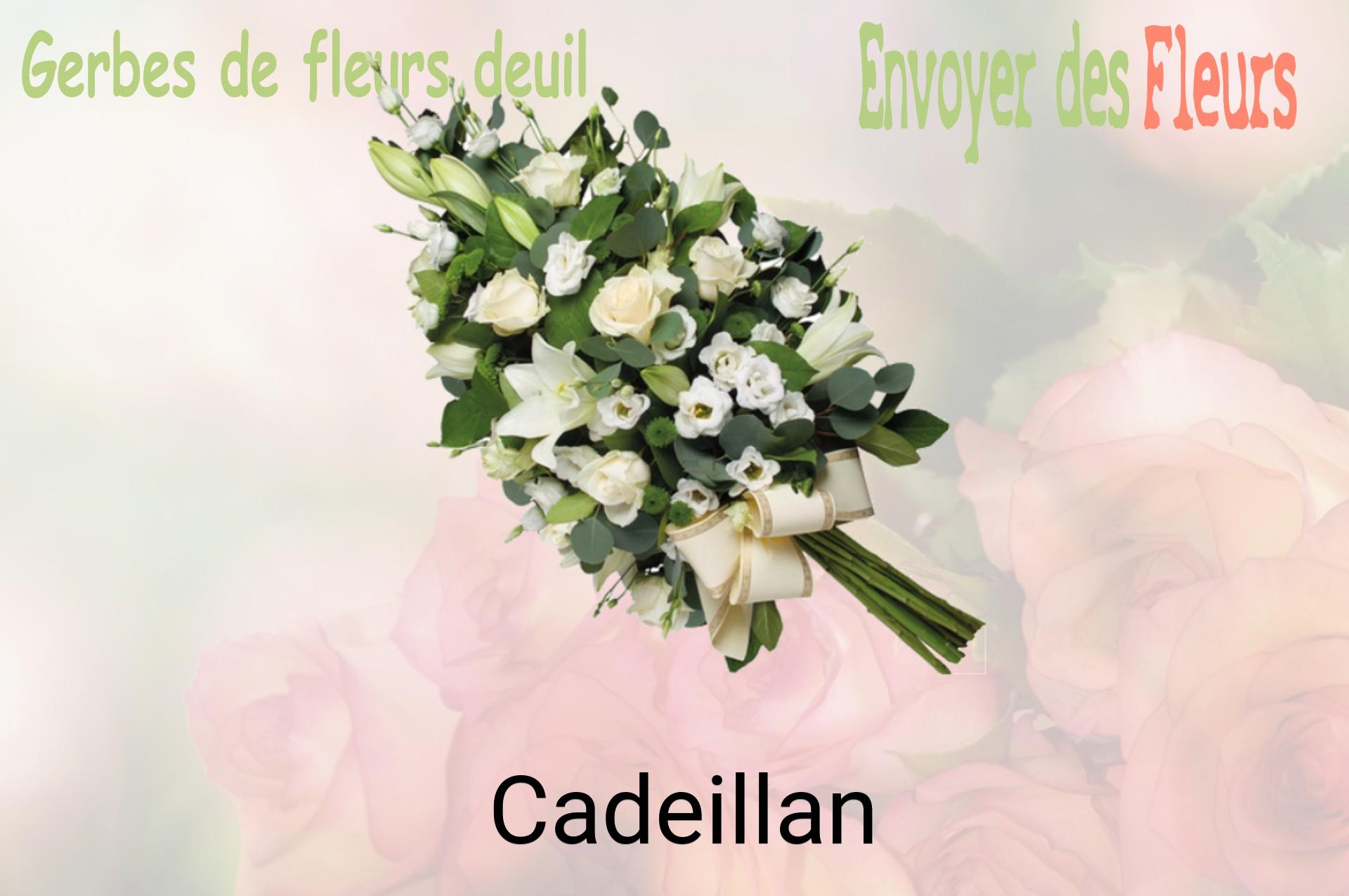 Gerbe de fleurs de deuil livrée à Cadeillan